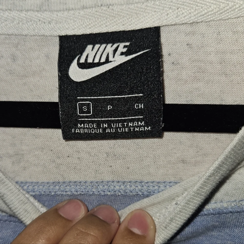 Nike Sportswear Colorblock Tee, Size Small, Blue White, EUC - Picture 3 of 5